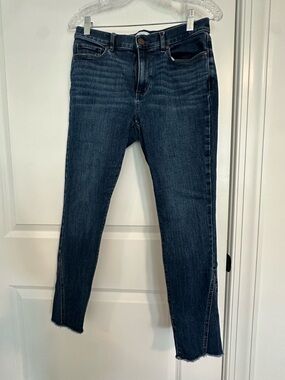 LOFT Dark Indigo High-Rise Skinny Jeans